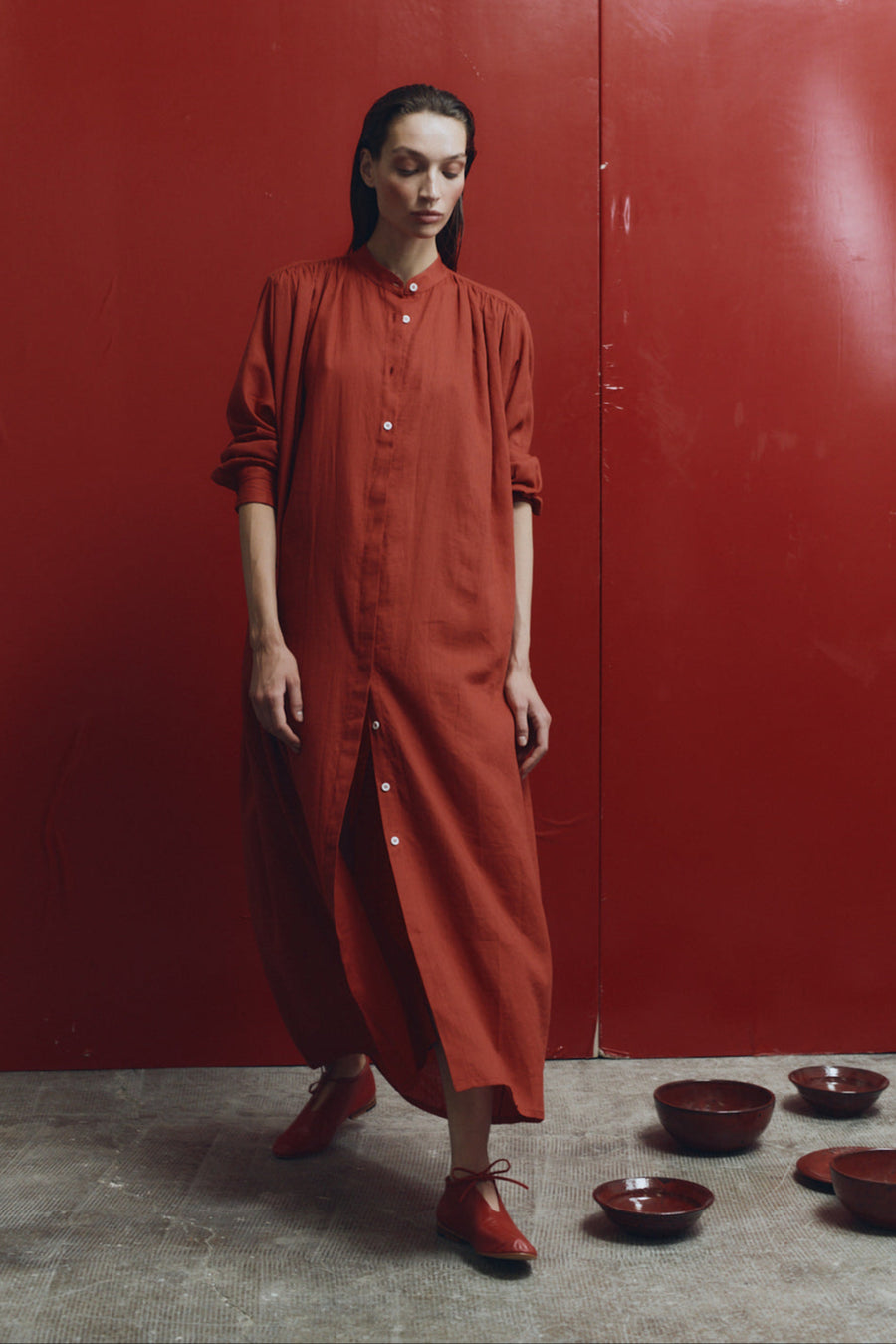 Clay Linen Babel Dress
