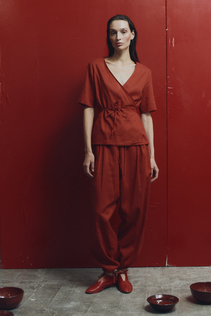 Clay Linen Kendo Pants