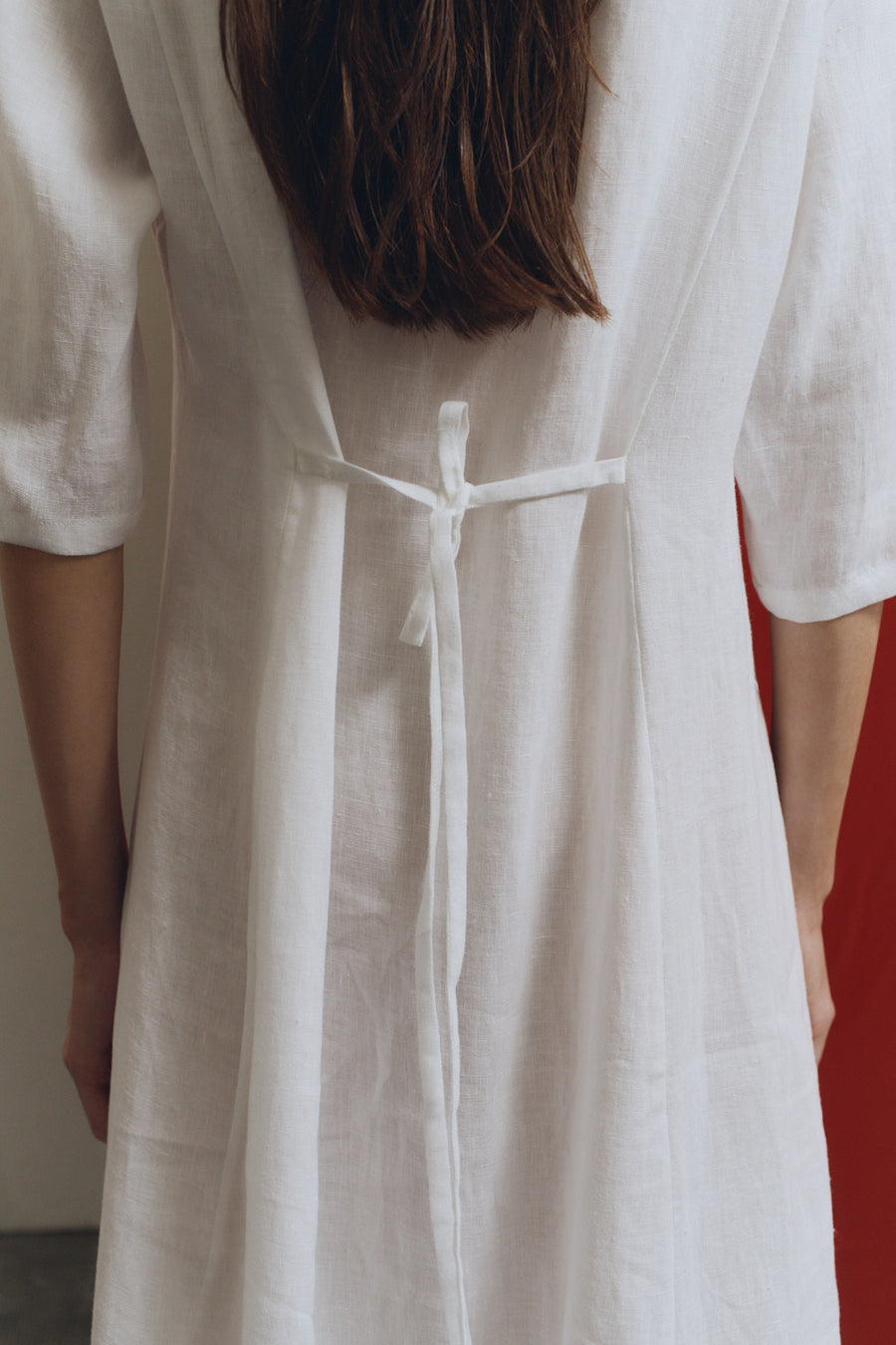 White Linen Payesa Dress