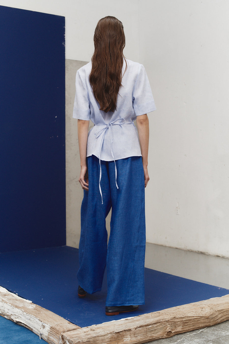 Cloud Linen Wrap Top