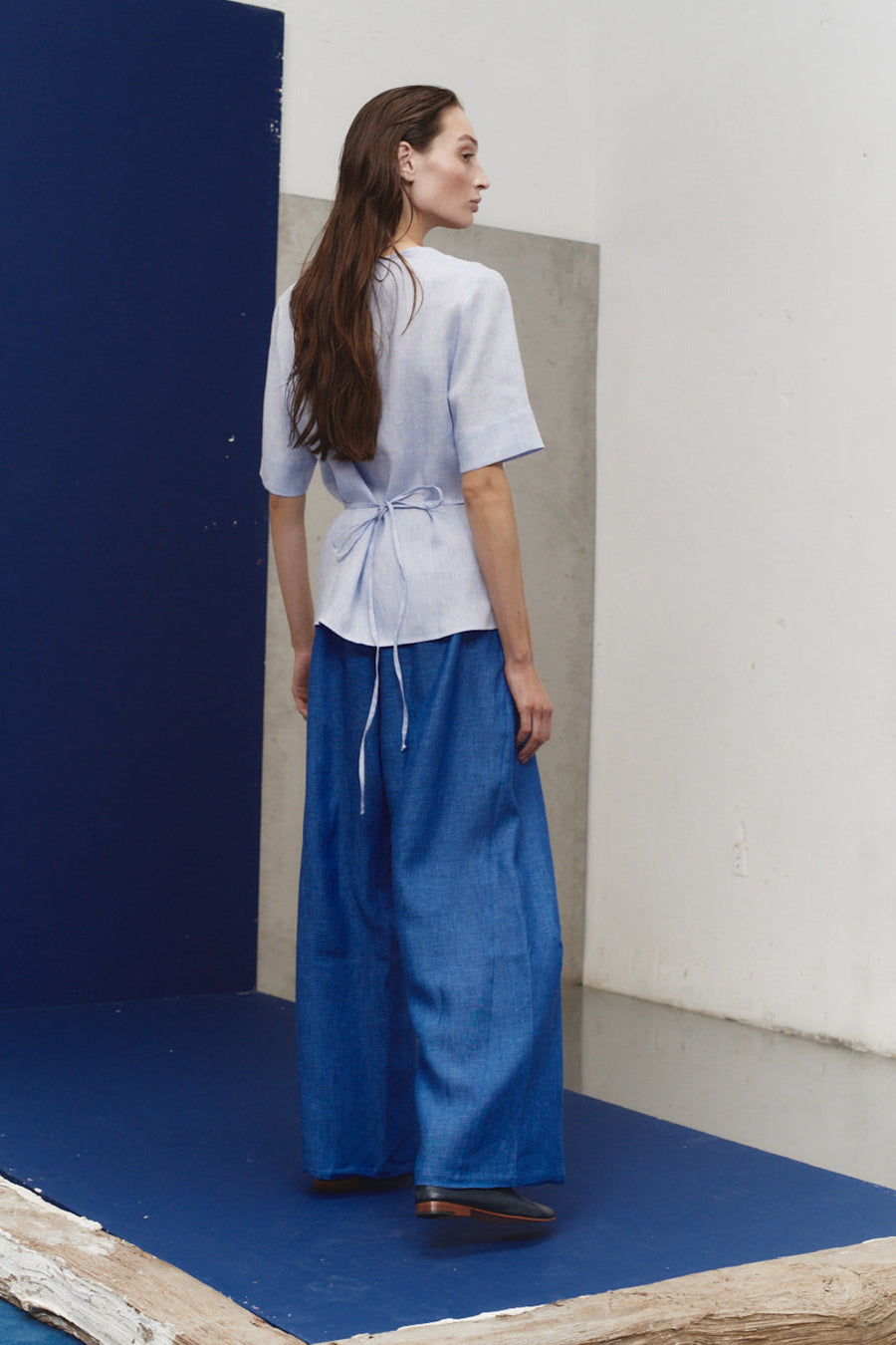 Cloud Linen Wrap Top