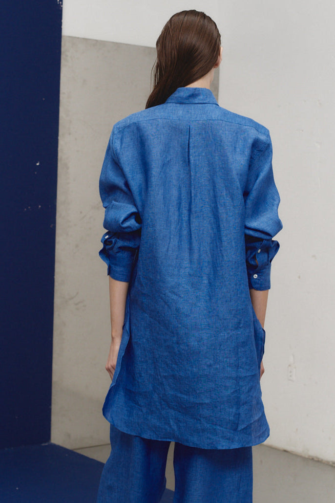 Lapis Linen Paul Blouse