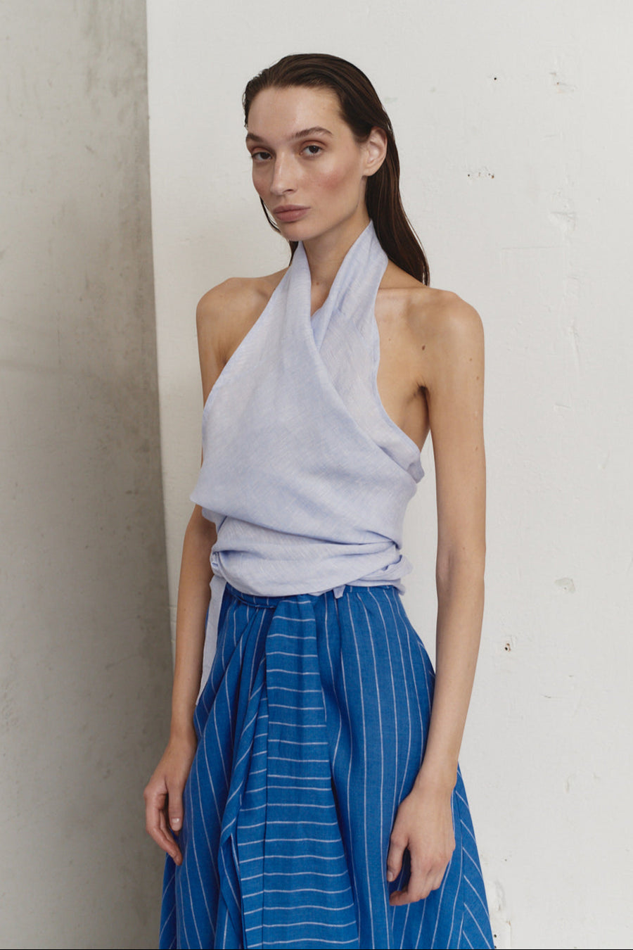 Cloud Linen Scarf Top