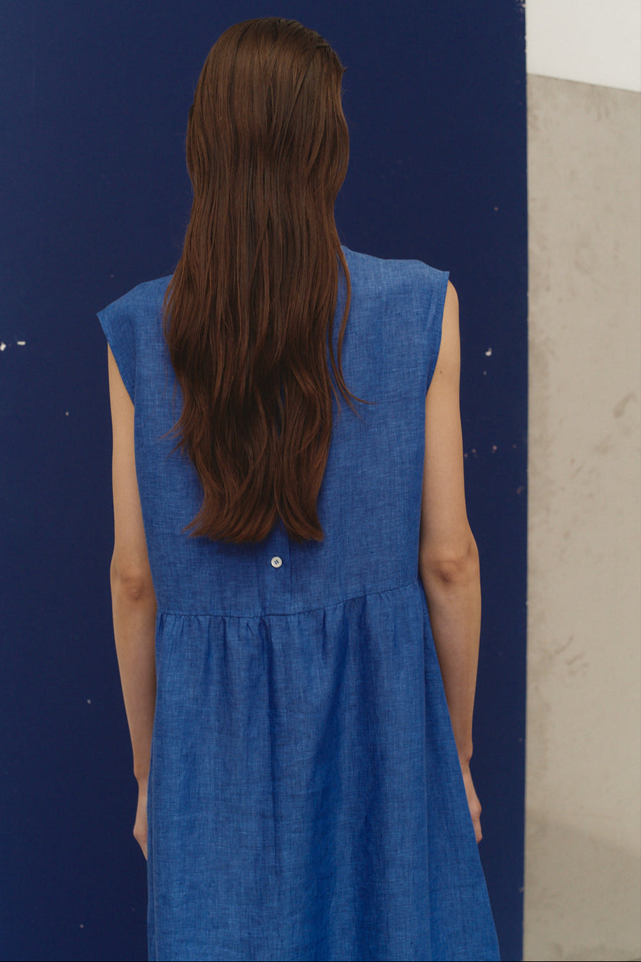 Lapis Linen Echo Dress