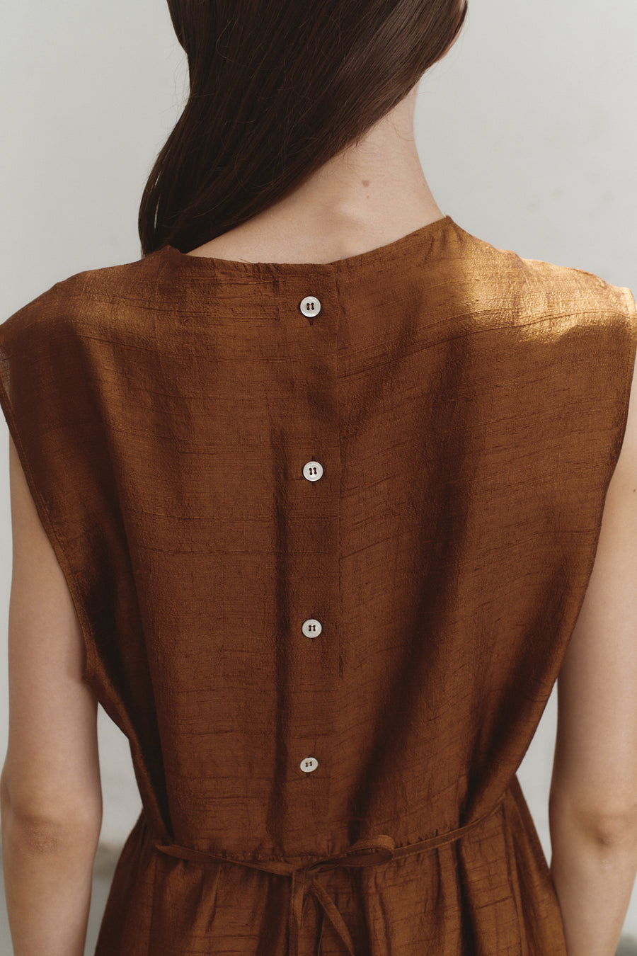 Caramel Dupion Echo Dress