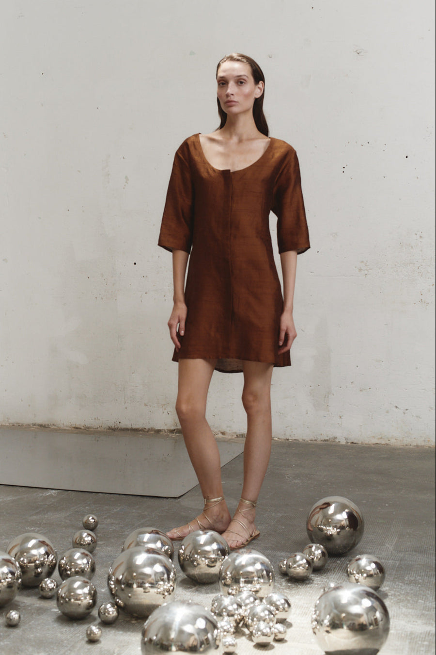 Caramel Payesa Mini Dress