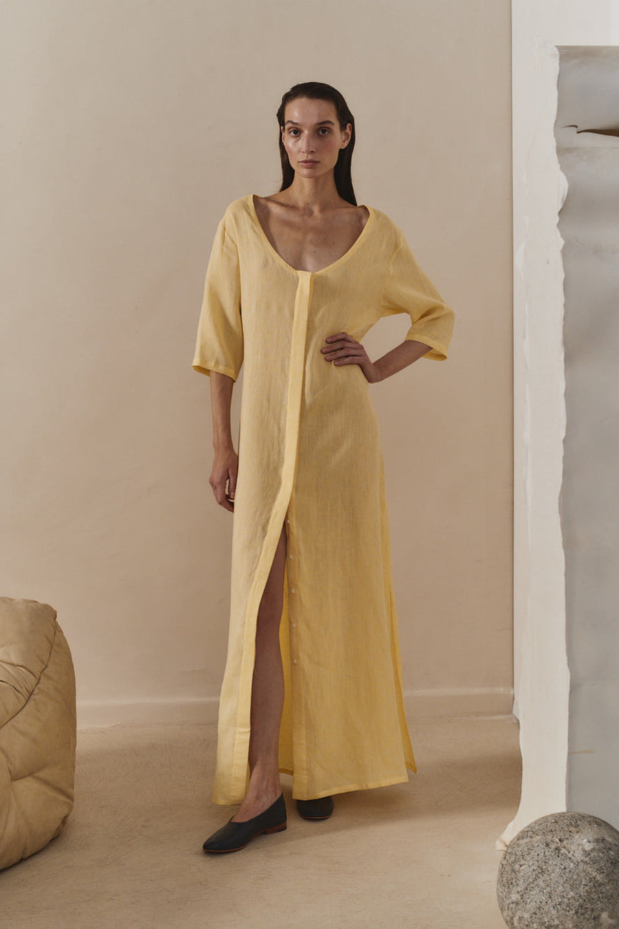 Beurre Linen Payesa Dress