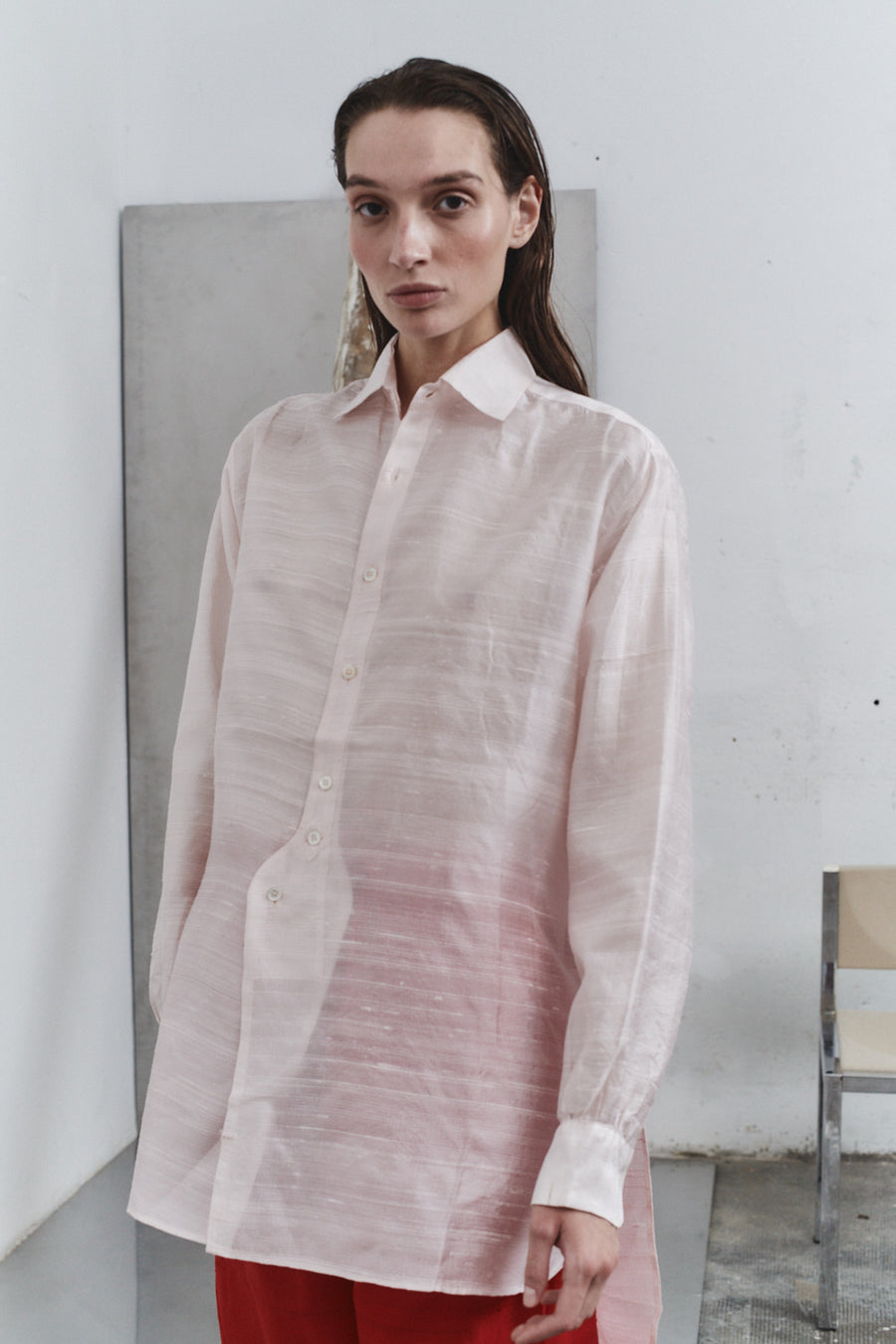 Rose Quartz Dupion Paul Blouse