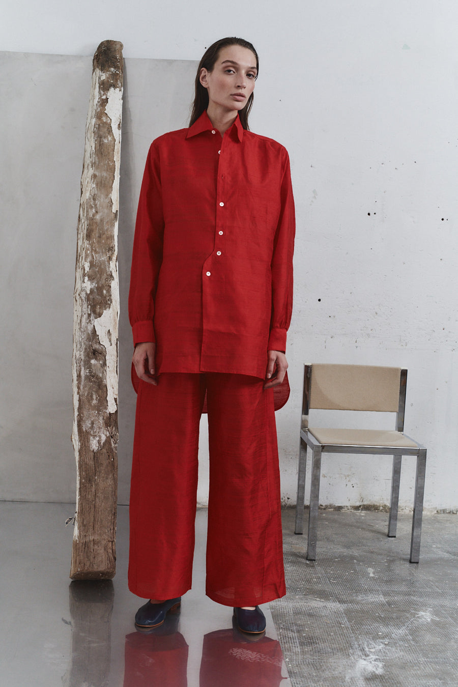 Carmine Dupion Paul Blouse
