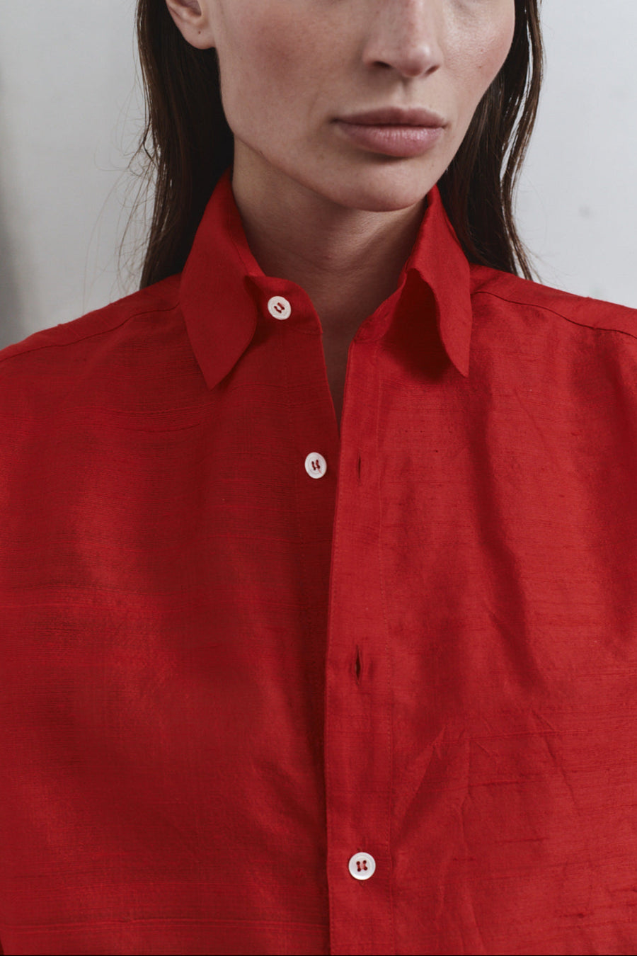 Carmine Dupion Paul Blouse