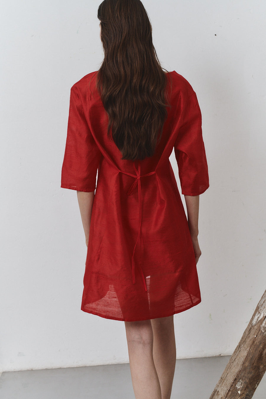 Carmine Dupion Payesa Mini Dress