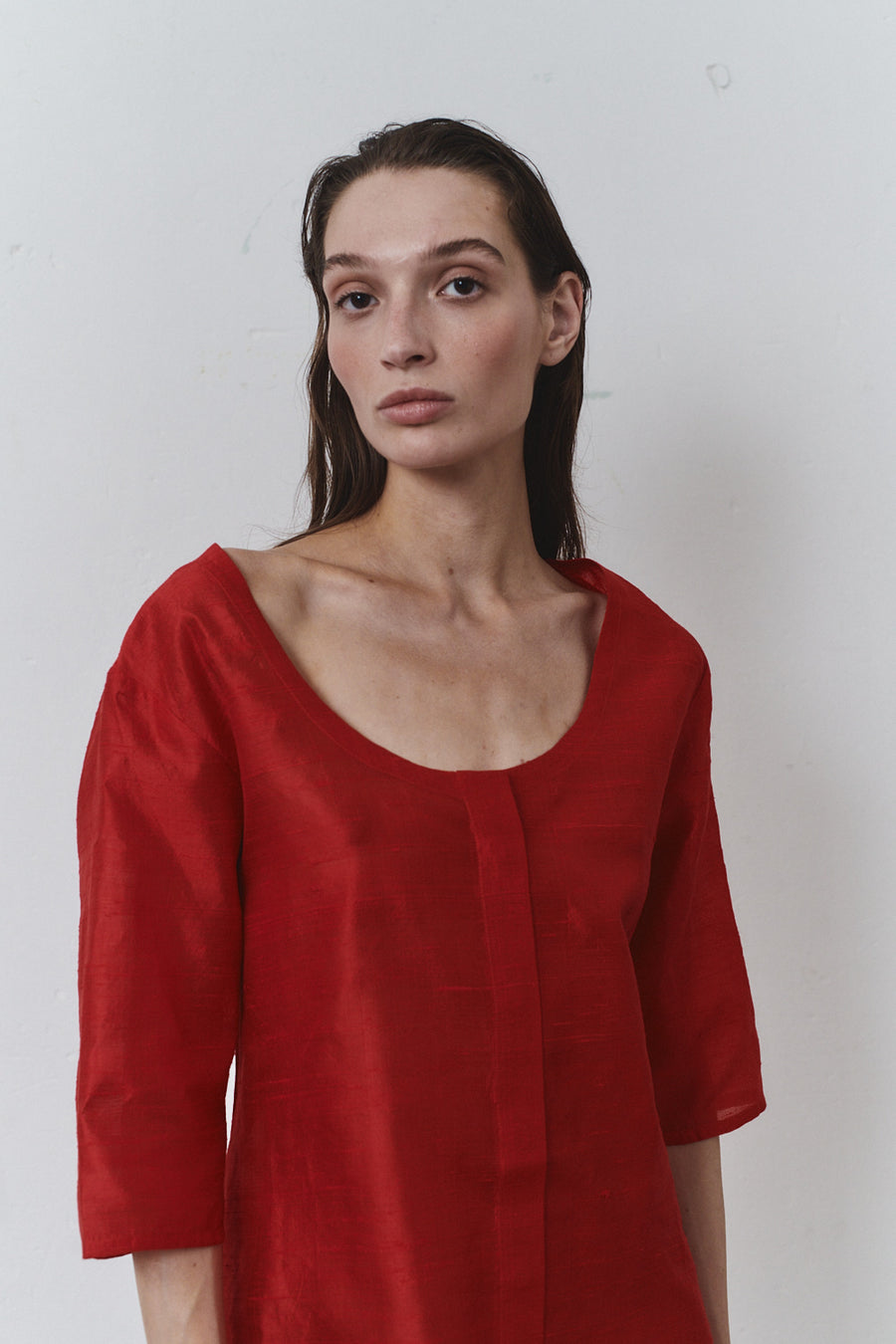 Carmine Dupion Payesa Mini Dress