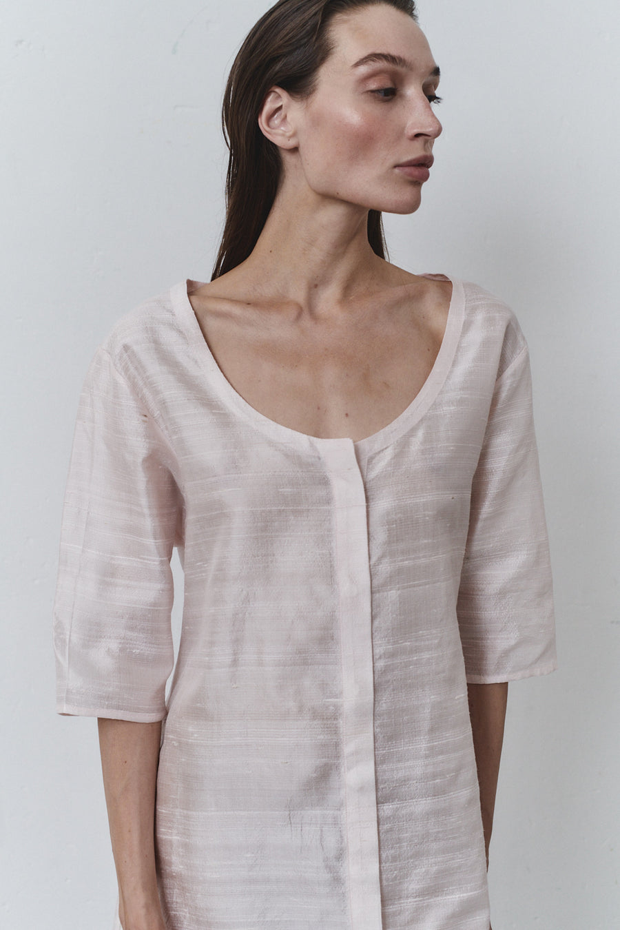 Rose Quartz Dupion Payesa Mini Dress