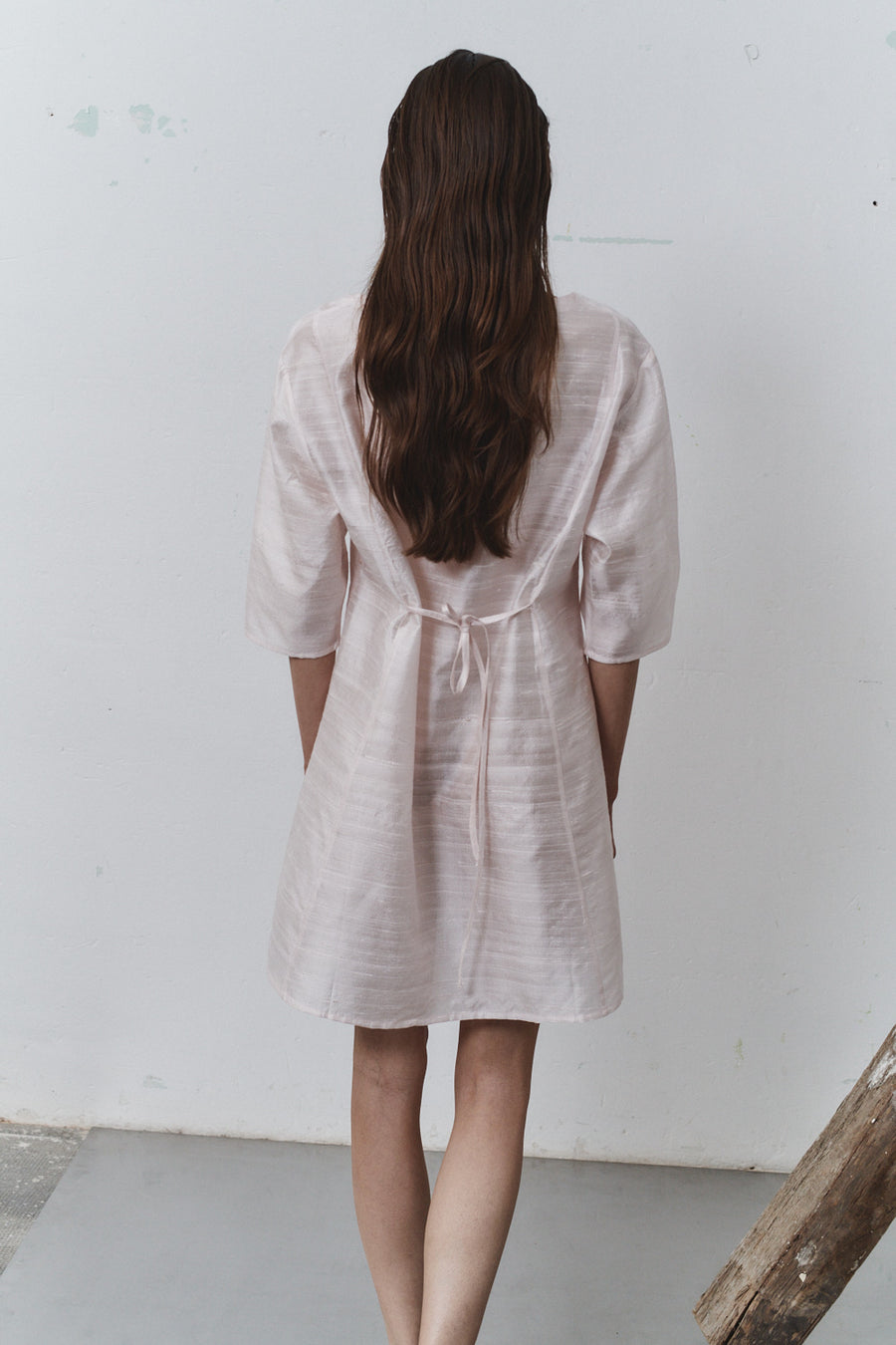 Rose Quartz Dupion Payesa Mini Dress
