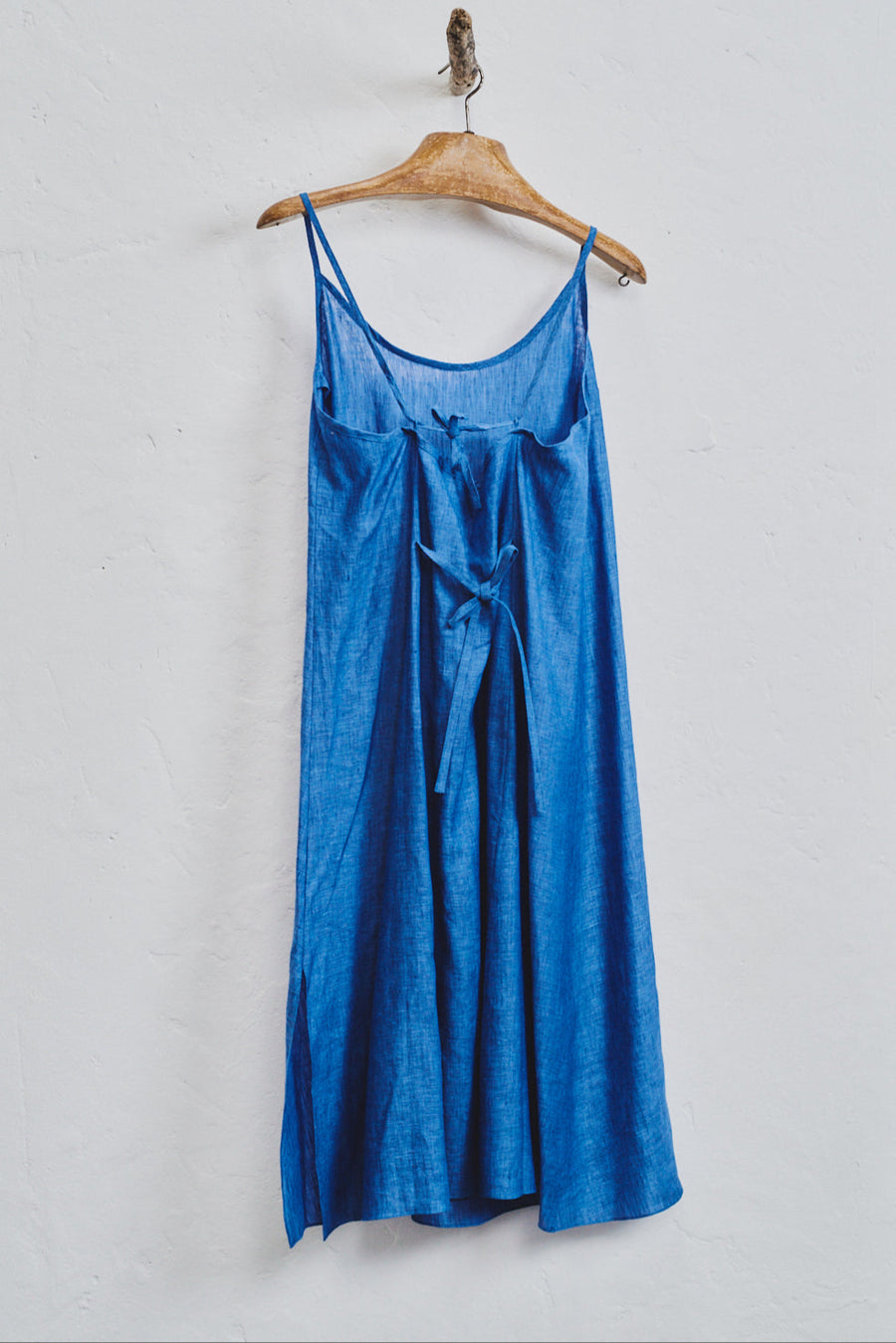 Lapis Linen Midi Slip Dress