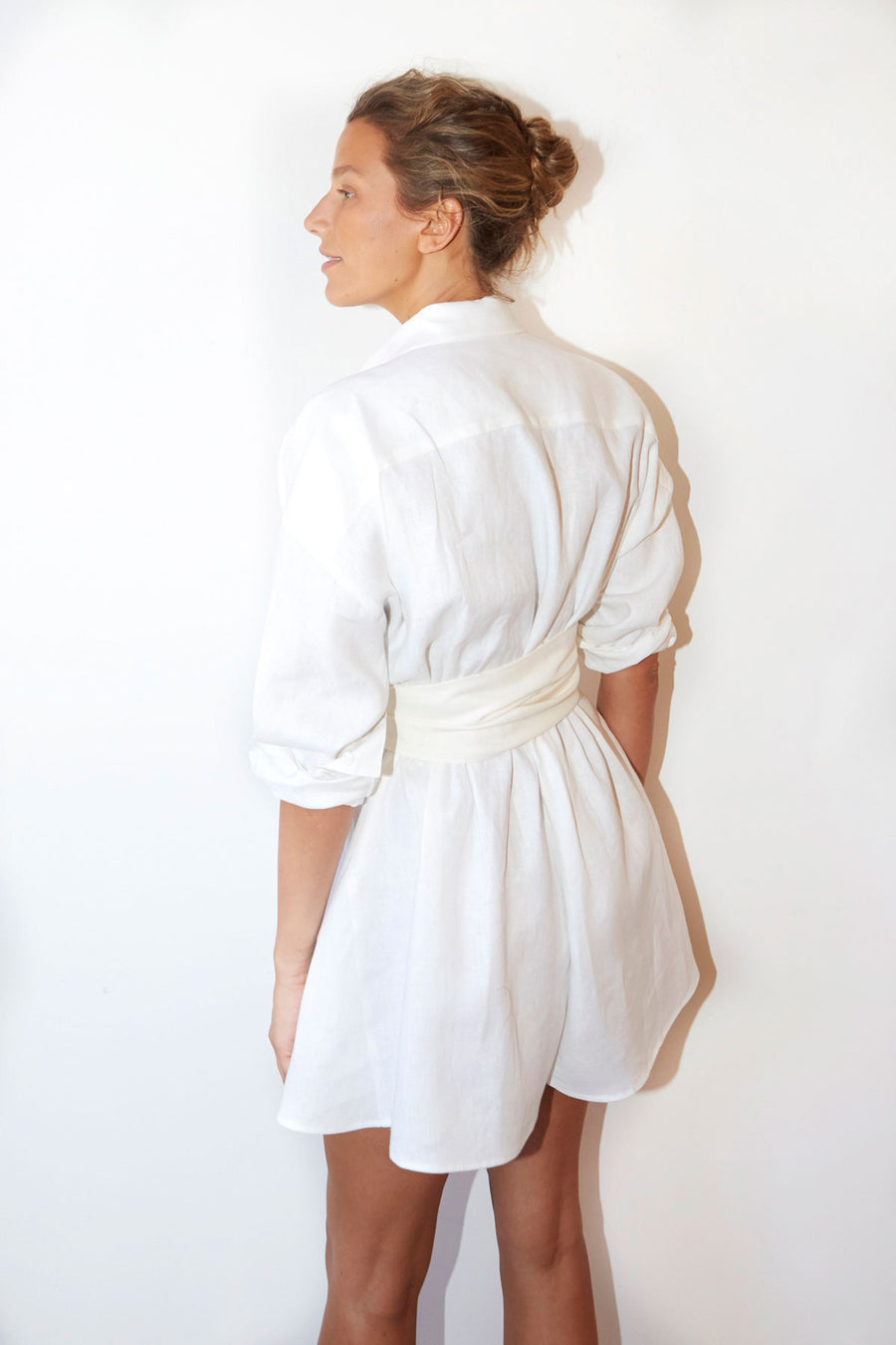 White Linen Short Ren Jumpsuit