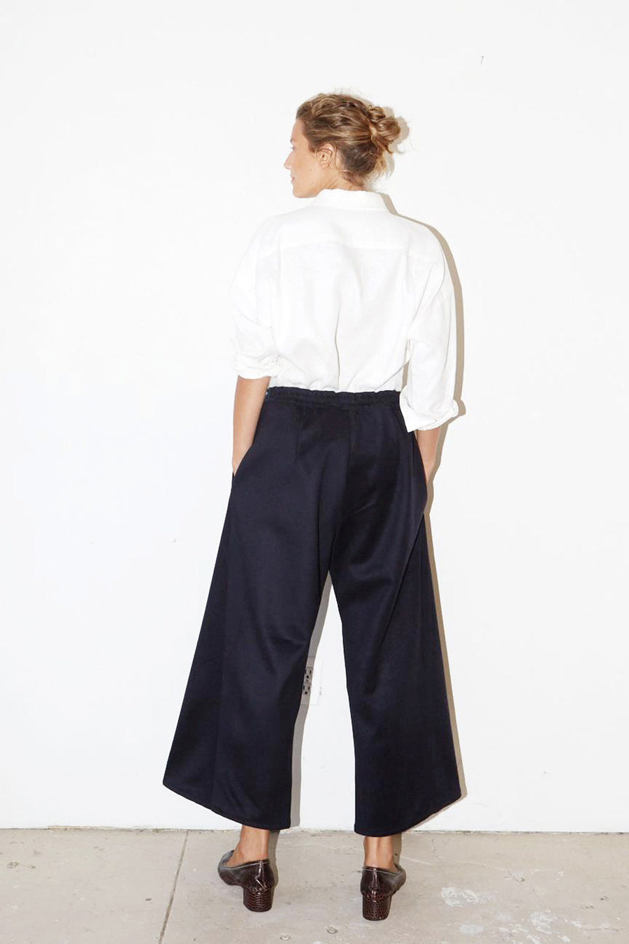Night Blue Wool Karate Pants