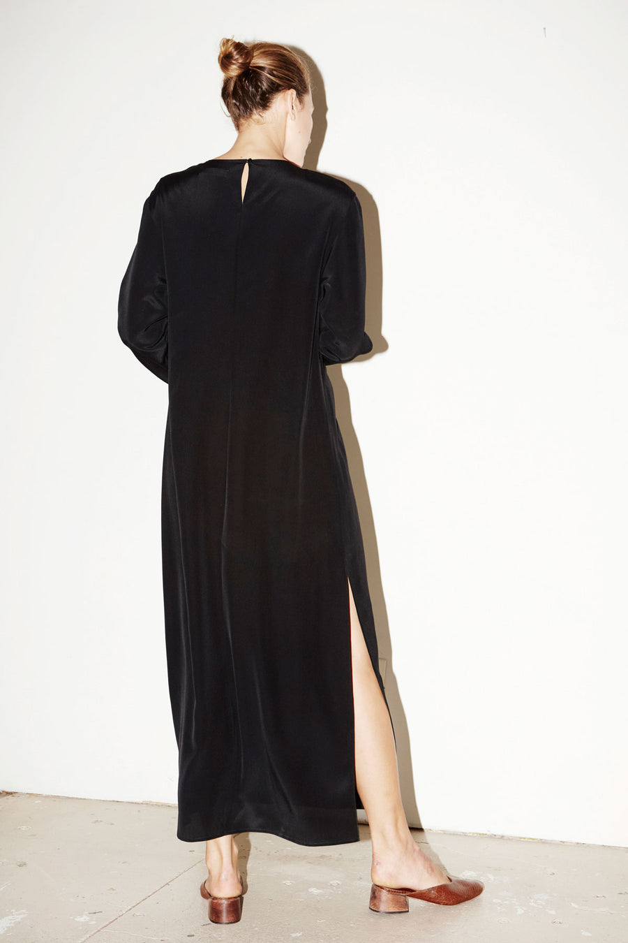 Black Silk Ava Dress