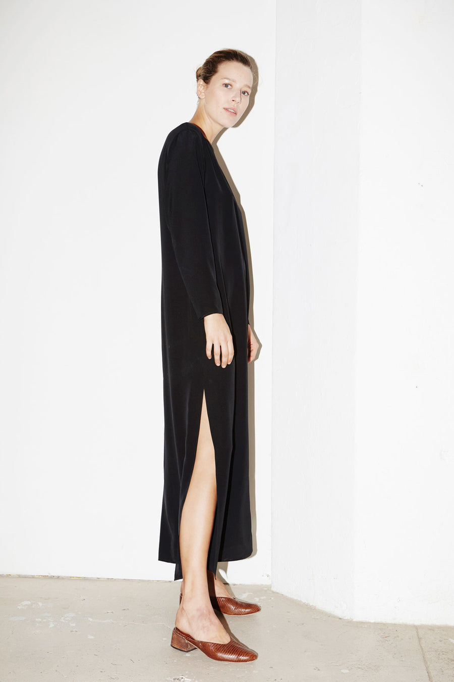 Black Silk Ava Dress