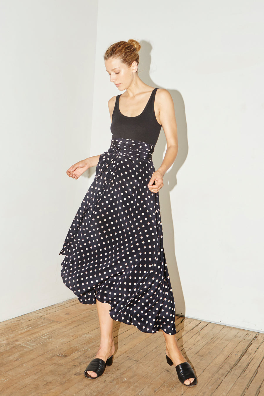 Polka Silk Alma Skirt