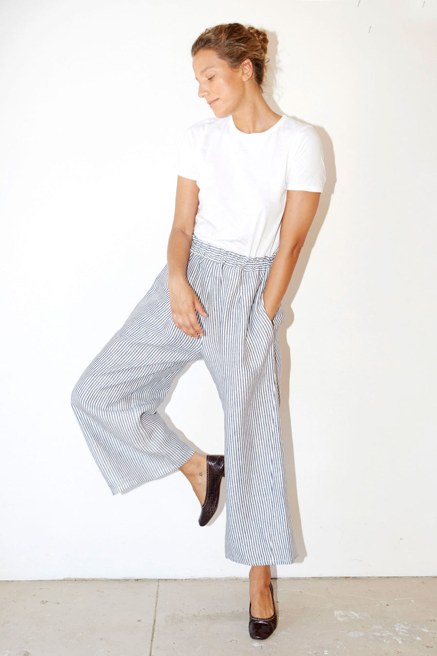 Striped Linen Karate Pants