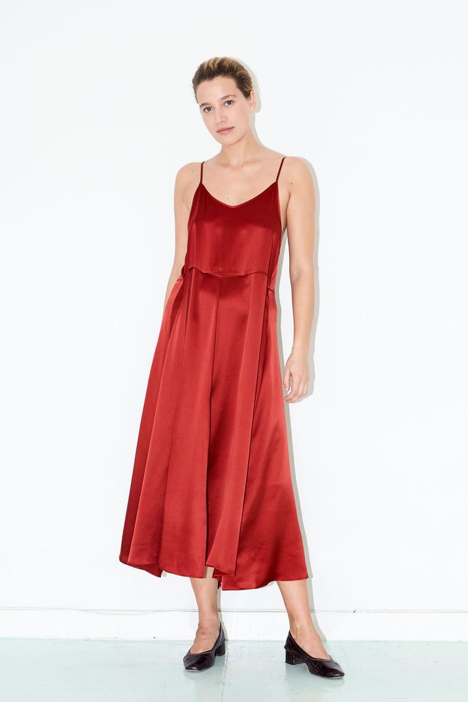 Ruby Red Slip Dress – DATURA