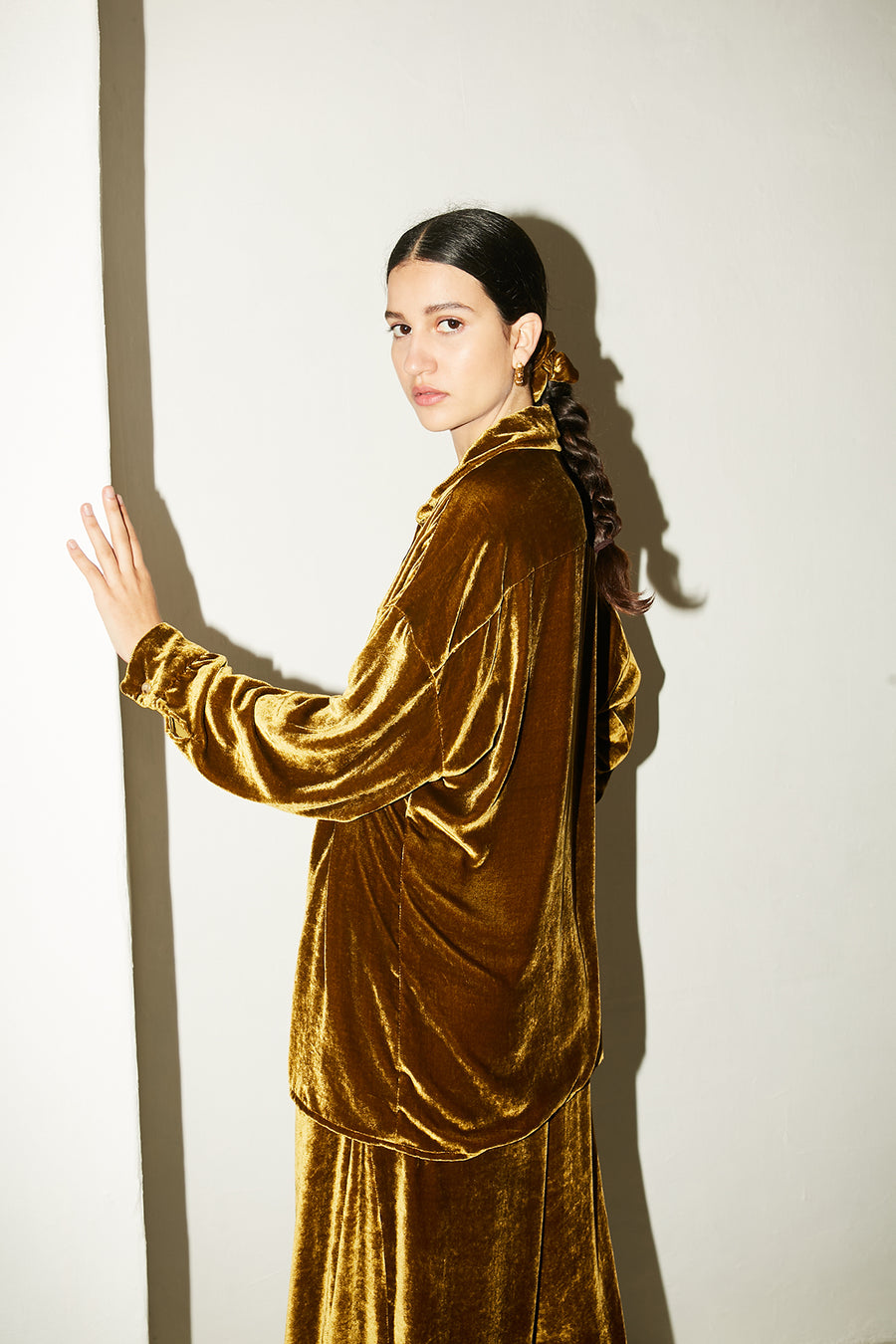 Oro Silk Velvet Ren Blouse
