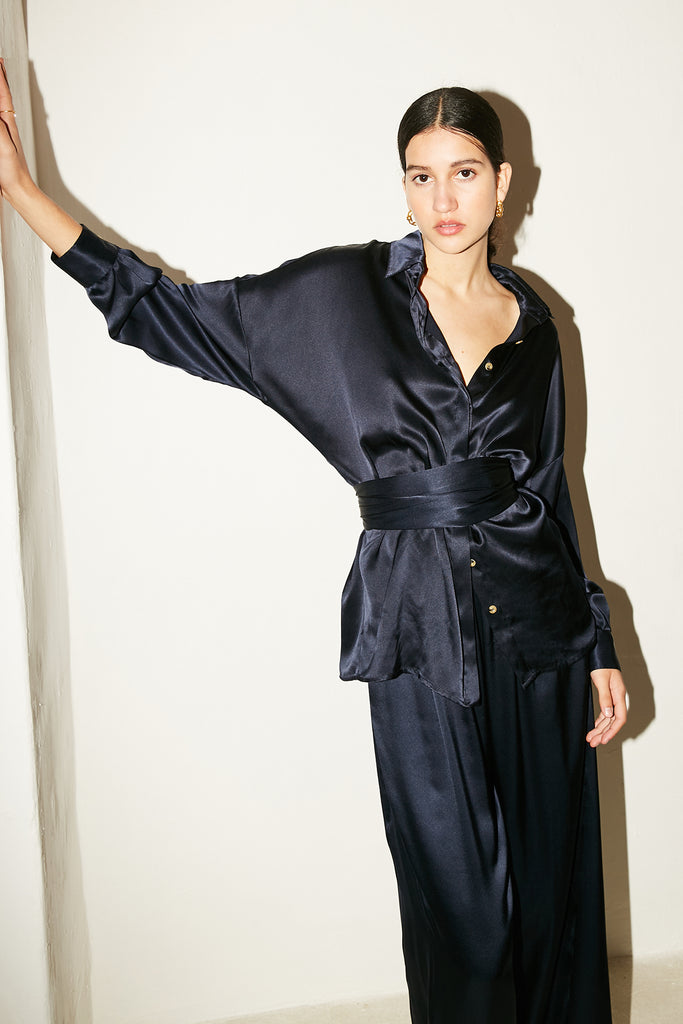【deres】cotton drape blouse Drape Shirt | Womens Tops | NICHOLAS K – Nicholas K