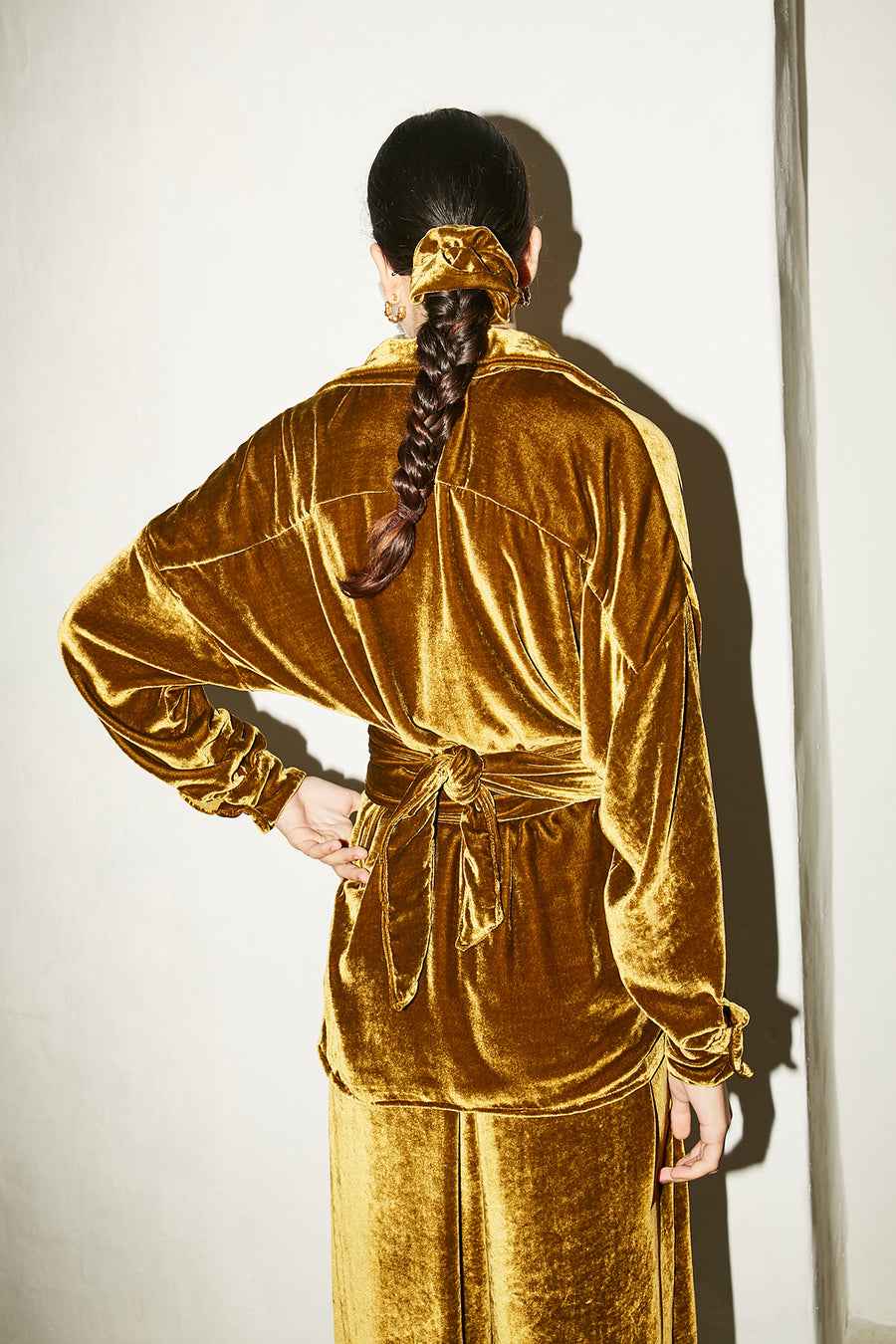 Oro Silk Velvet Ren Blouse