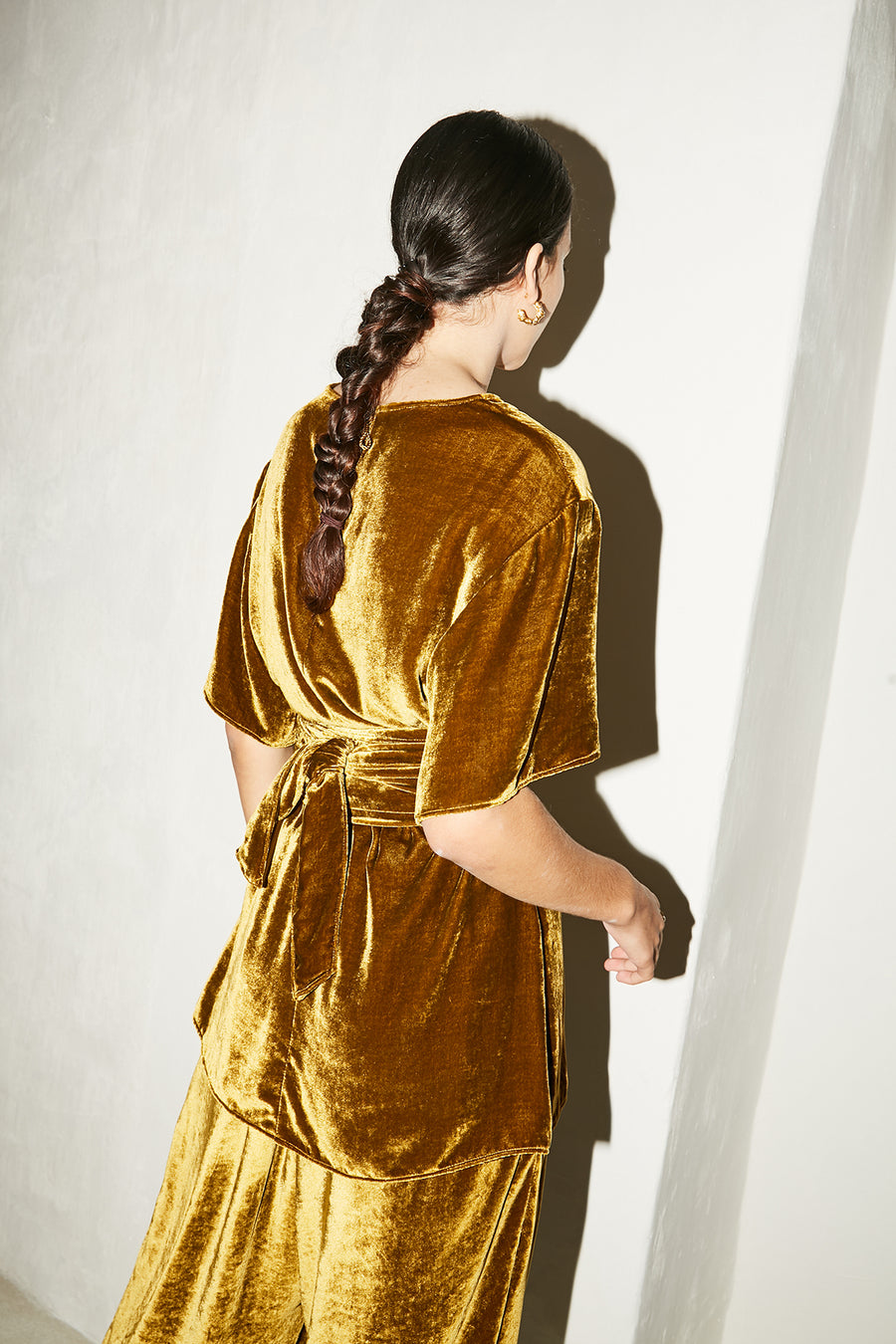 Oro Silk Velvet Ava Top