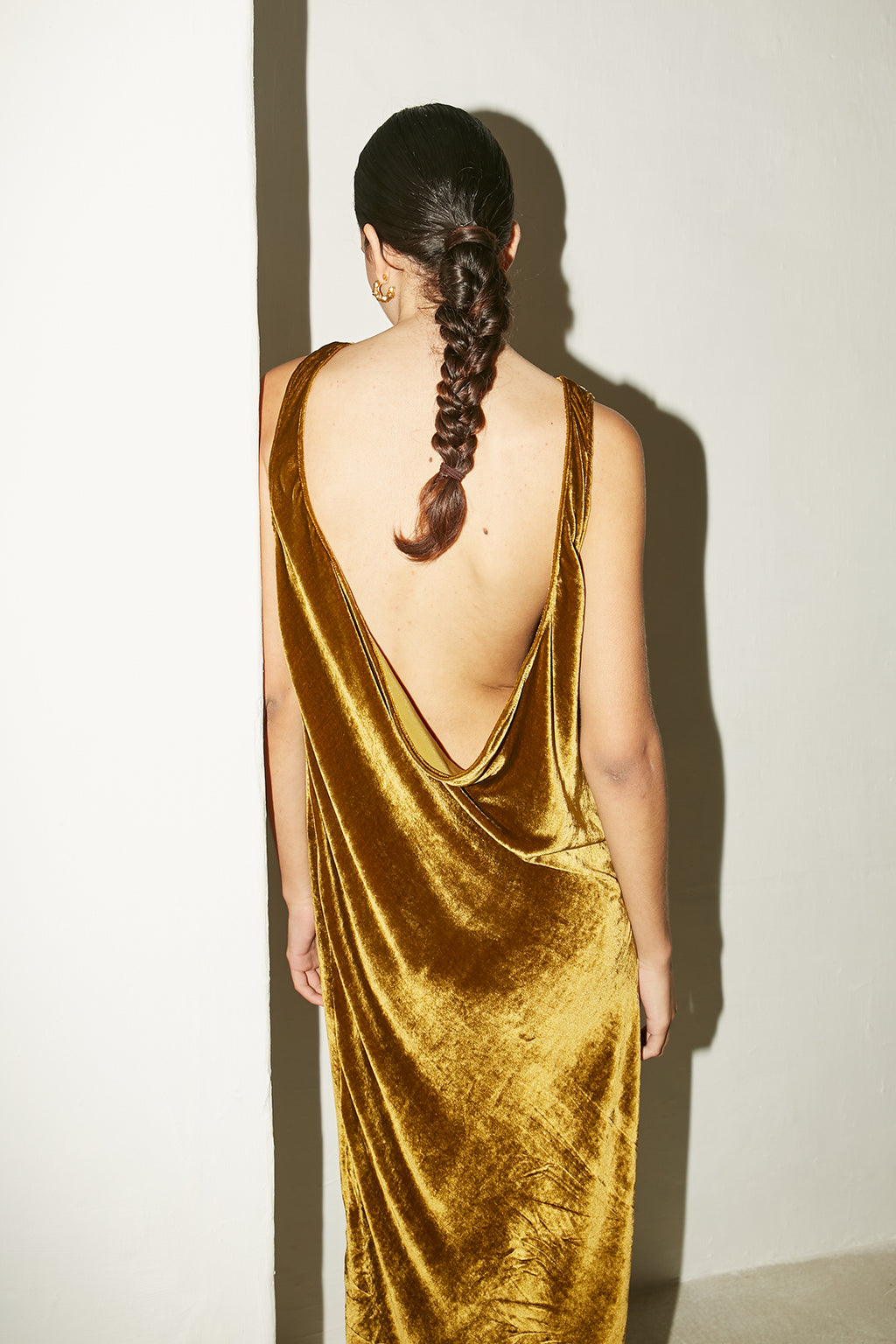 Oro Silk Velvet Anna Dress