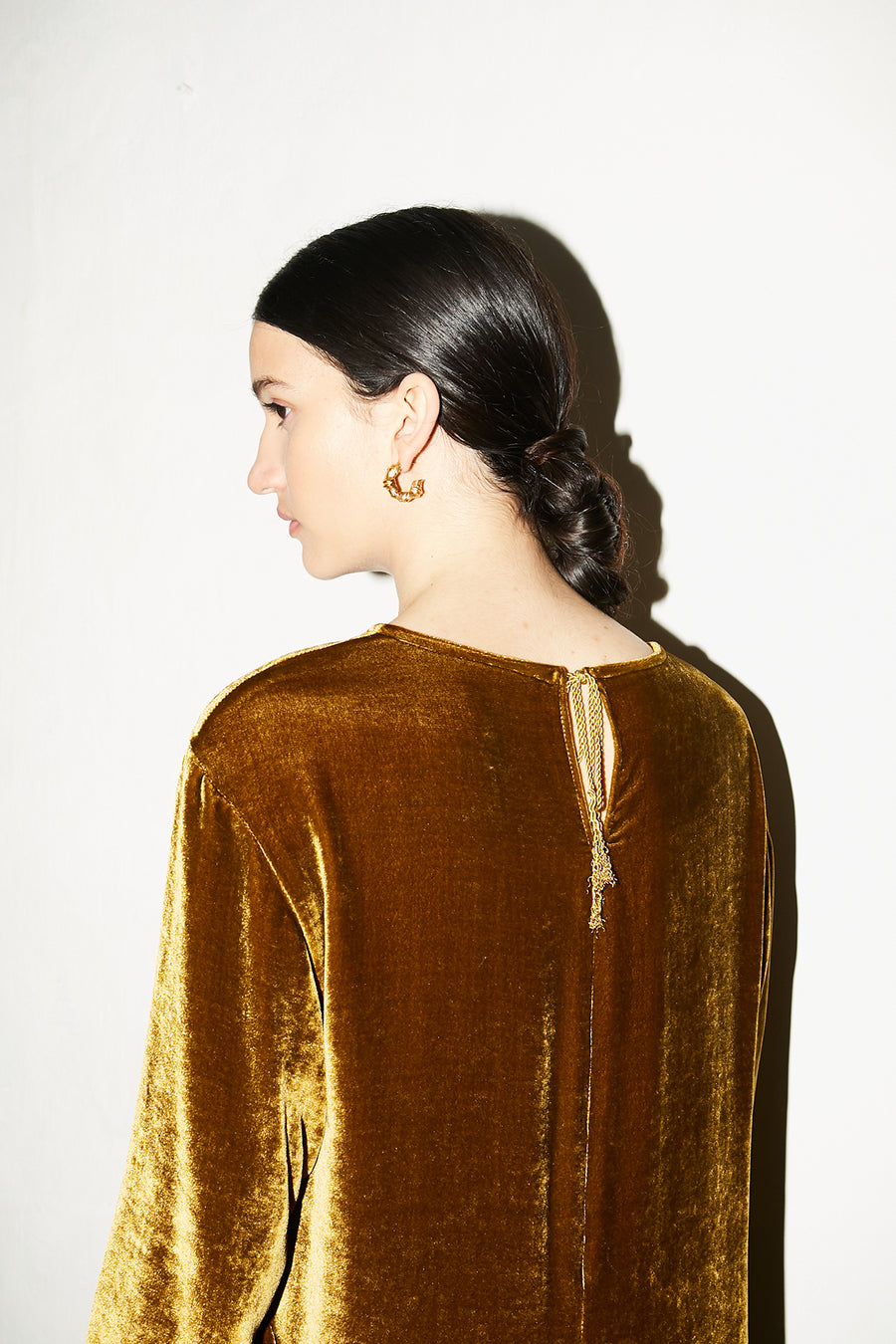 Oro Silk Velvet Ava Dress