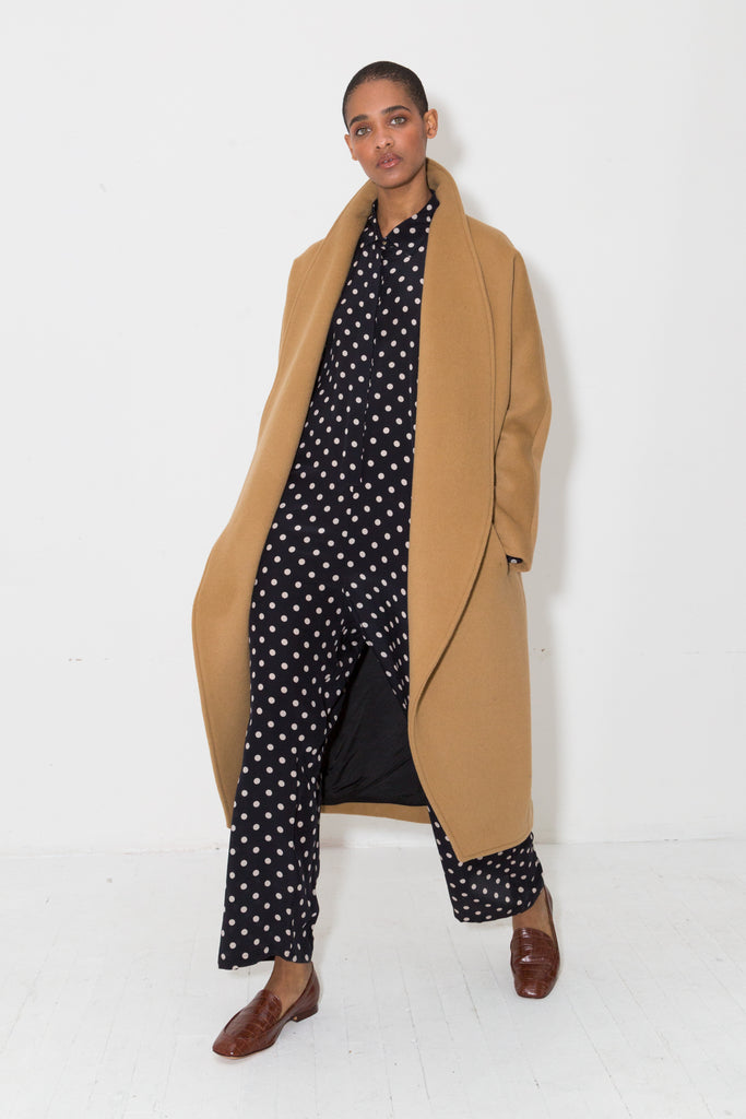Camel Cashmere Wool Escape Coat – DATURA