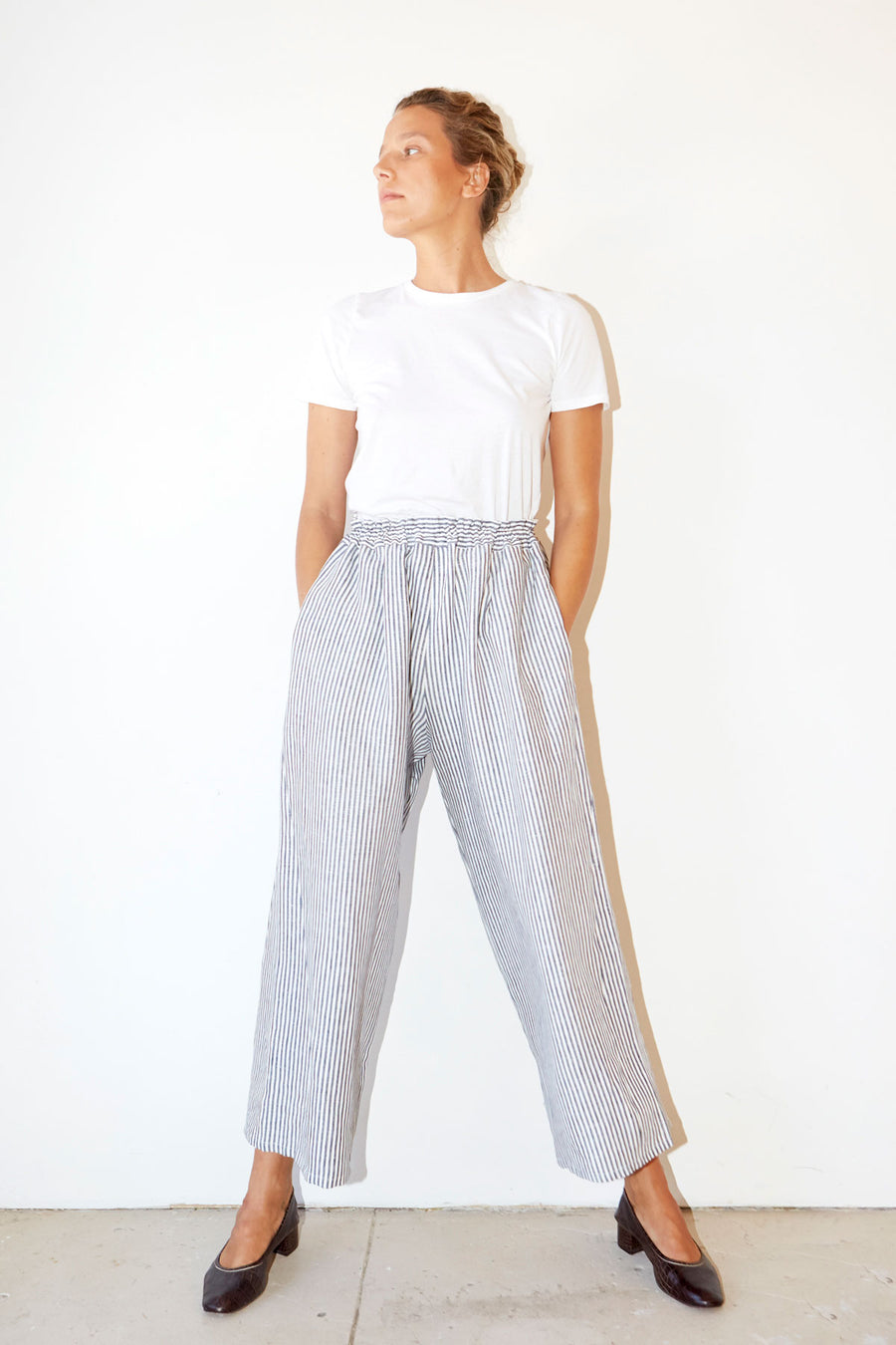 Striped Linen Karate Pants