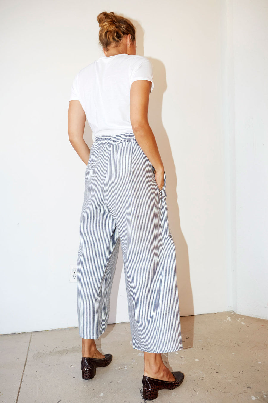 Striped Linen Karate Pants