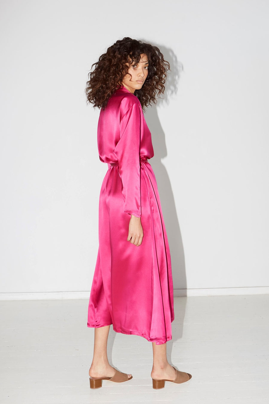 Dragon Pink Kimono Robe Dress