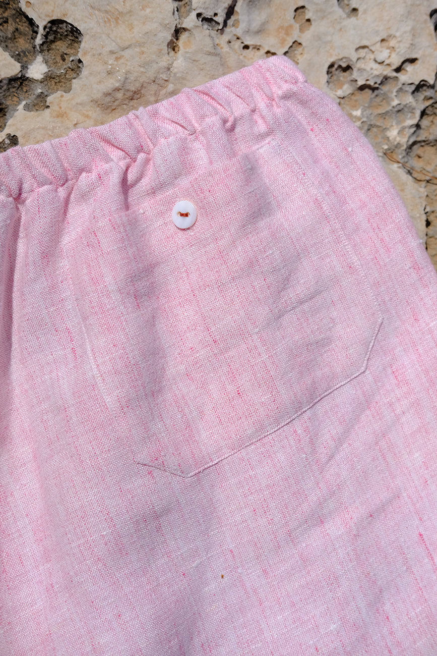 Terra Pink Linen Calobra Shorts