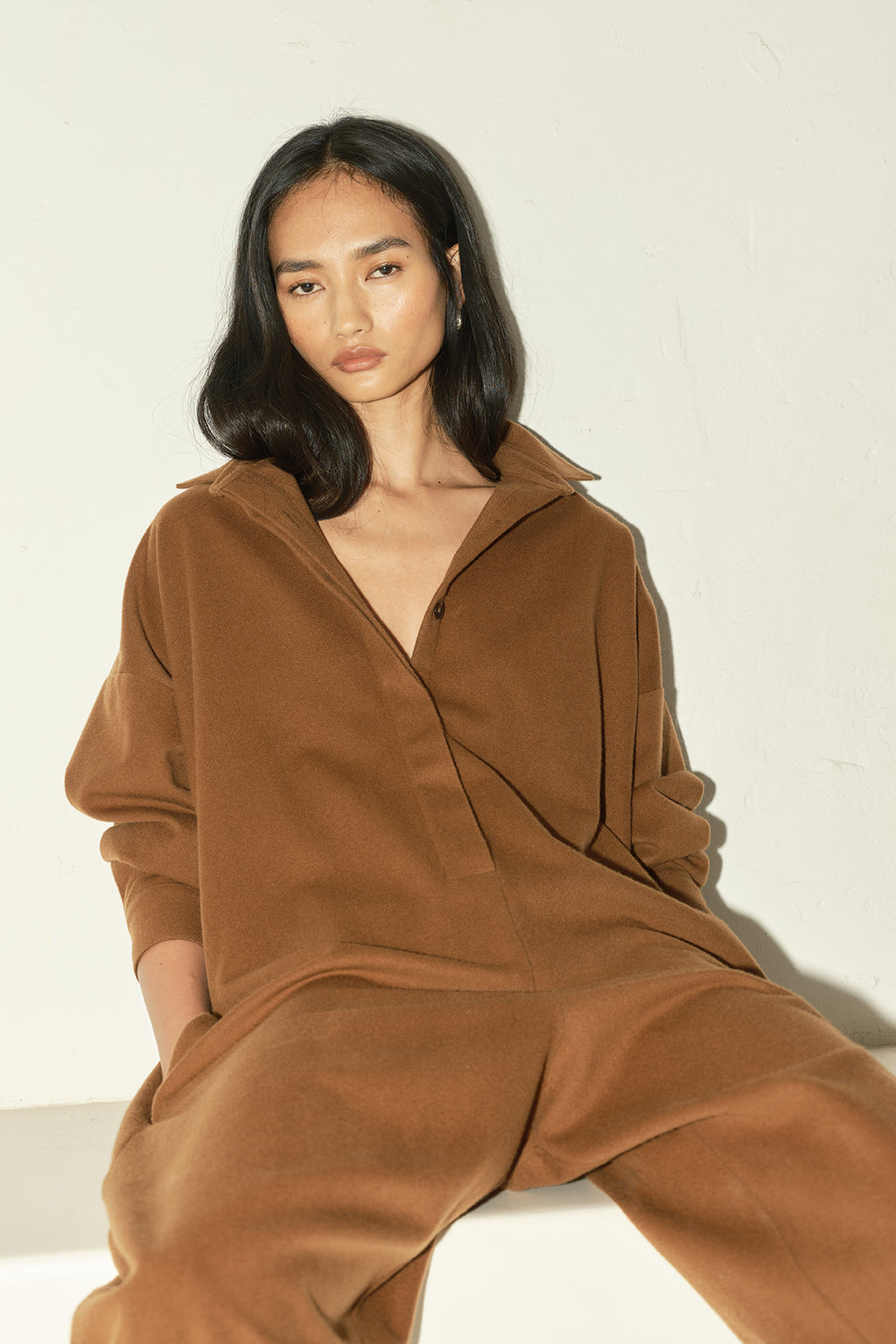 Avellana Brushed Wool Ren Jumpsuit