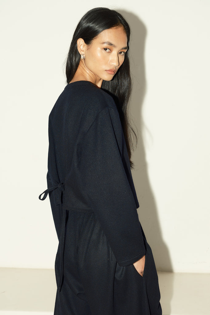 Night Sky Loden Alpaca Payés Top-Jacket –