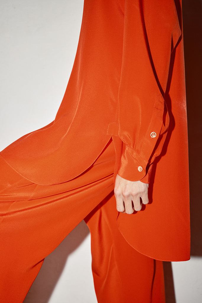 Flame Silk Paul Blouse –