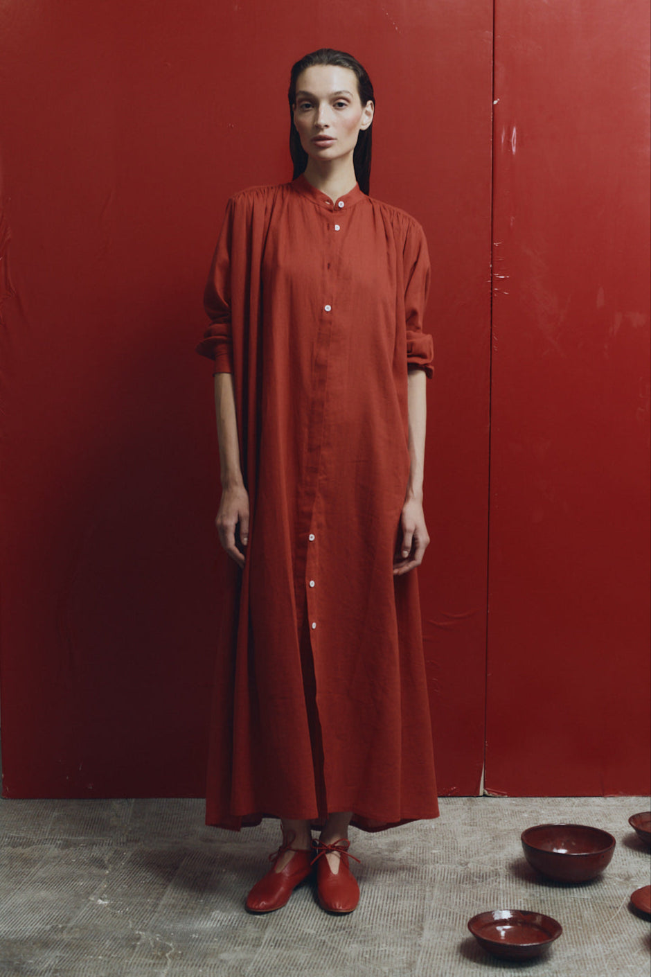 Clay Linen Babel Dress