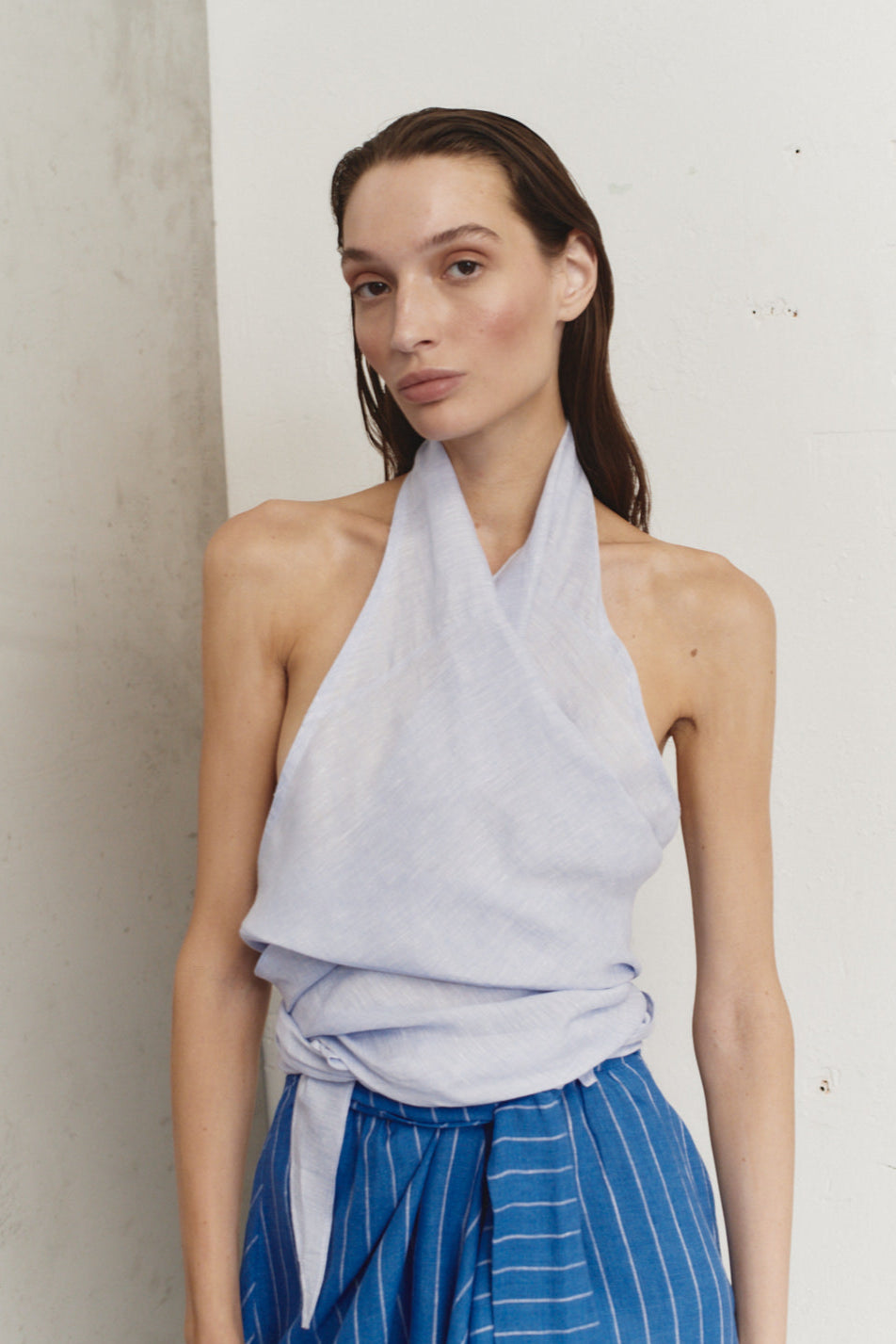 Cloud Linen Scarf Top