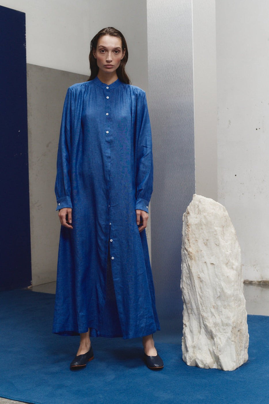 Lapis Linen Babel Dress