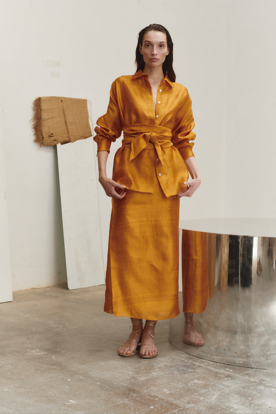 Amber Dupion Pareo Skirt