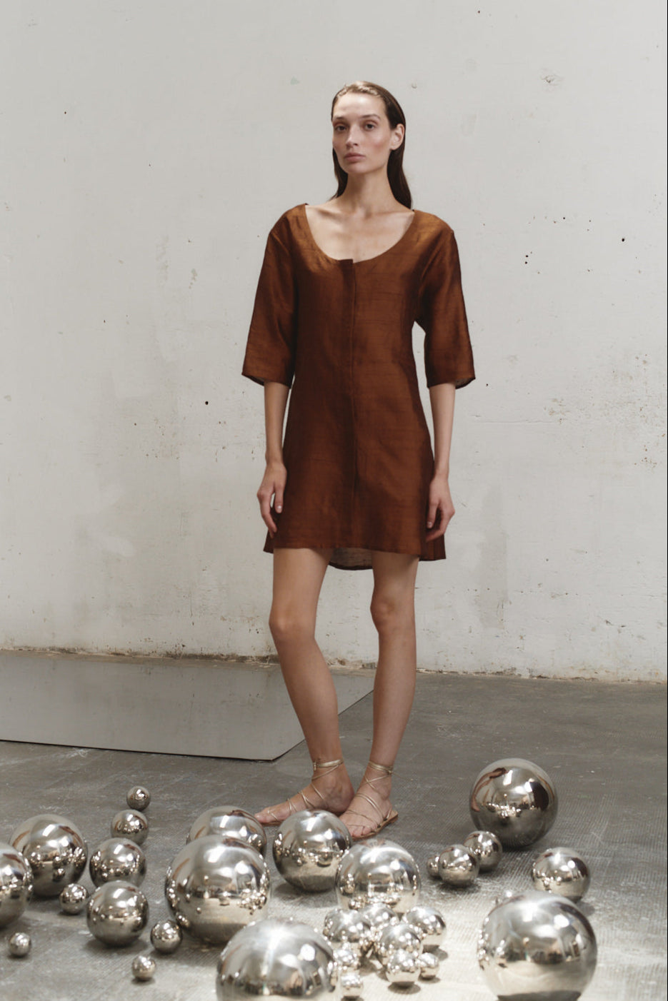 Caramel Payesa Mini Dress