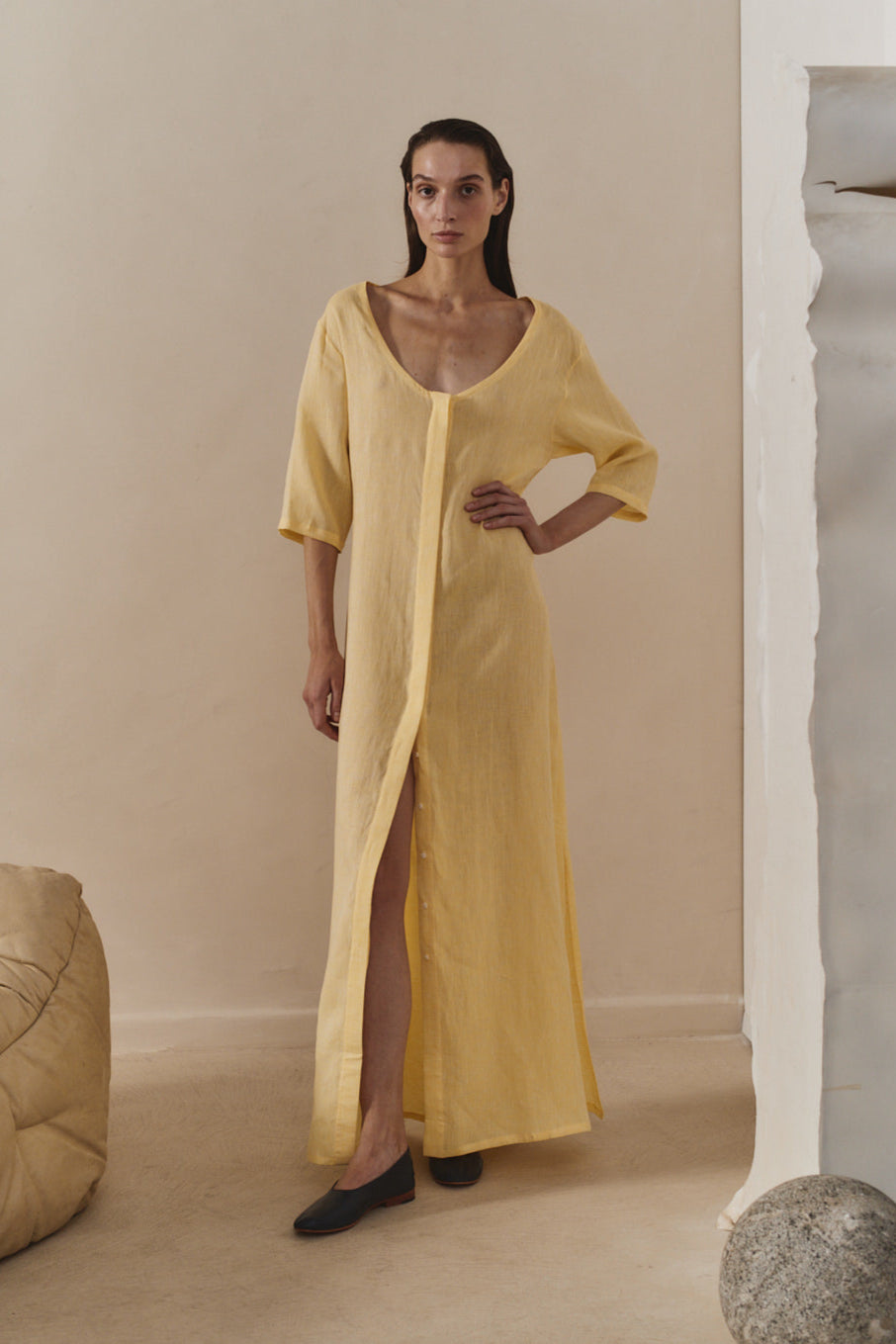 Beurre Linen Payesa Dress