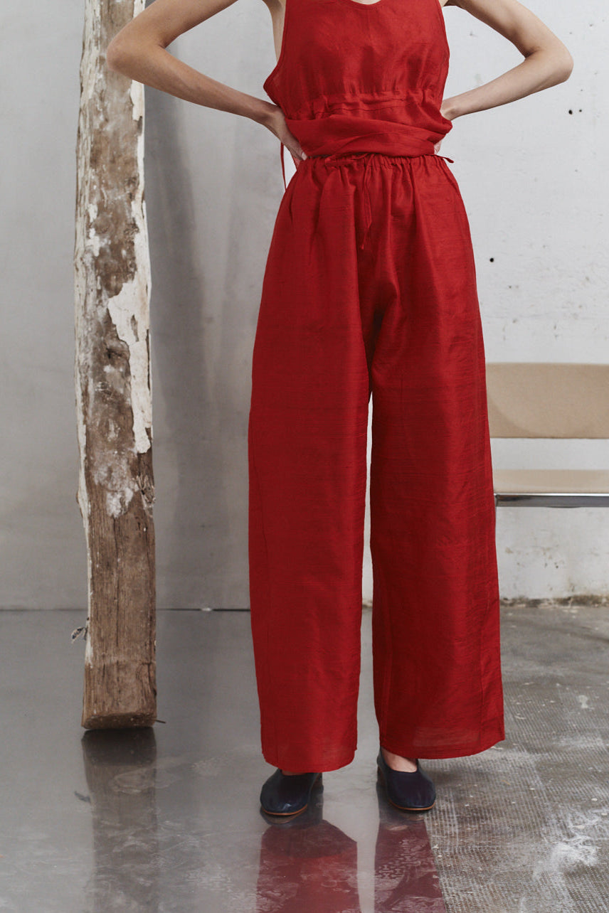 Carmine Dupion Judo Pants