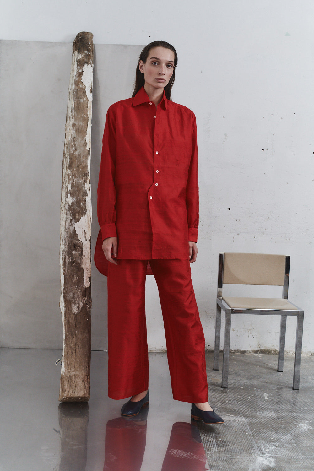 Carmine Dupion Paul Blouse
