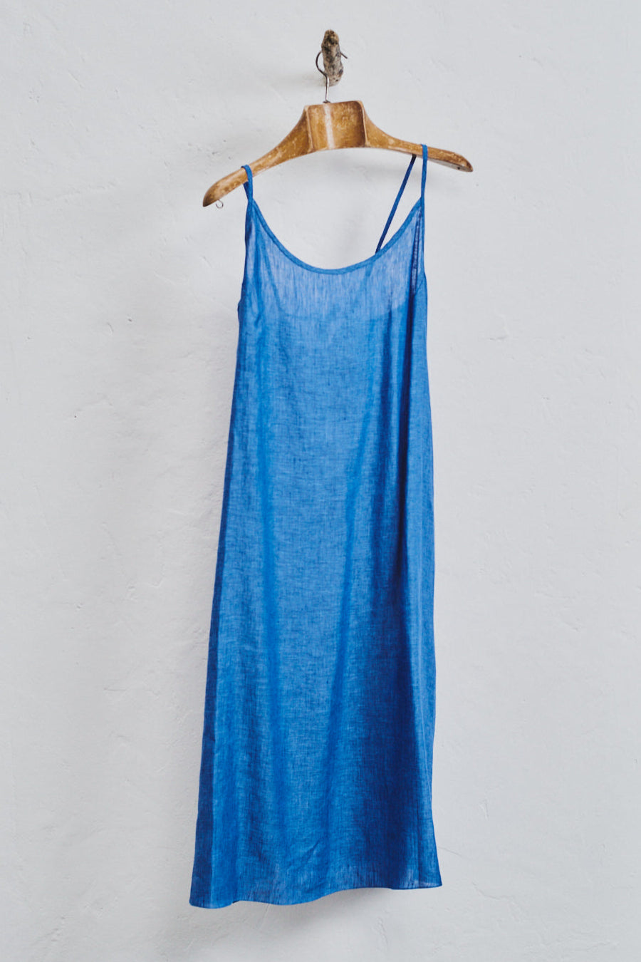 Lapis Linen Midi Slip Dress