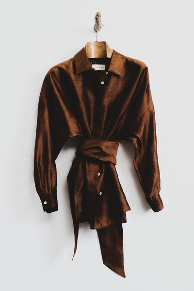 Caramel Dupion Ren Blouse – DATURA
